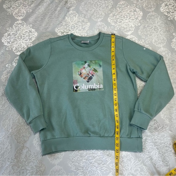 Columbia Sunridge Crewneck Sweatshirt Light Green Size Small - Picture 7 of 8